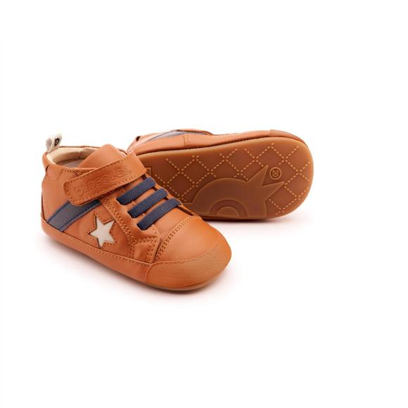 NEW OLDSOLES kid's roller sneakers in tan/navy/gris - Picture 2 of 2